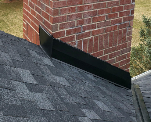 Roof leak around chimney