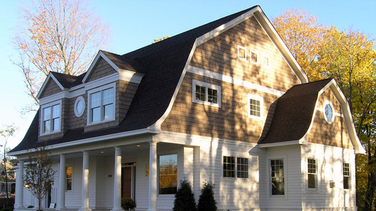 Shingle a gambrel roof