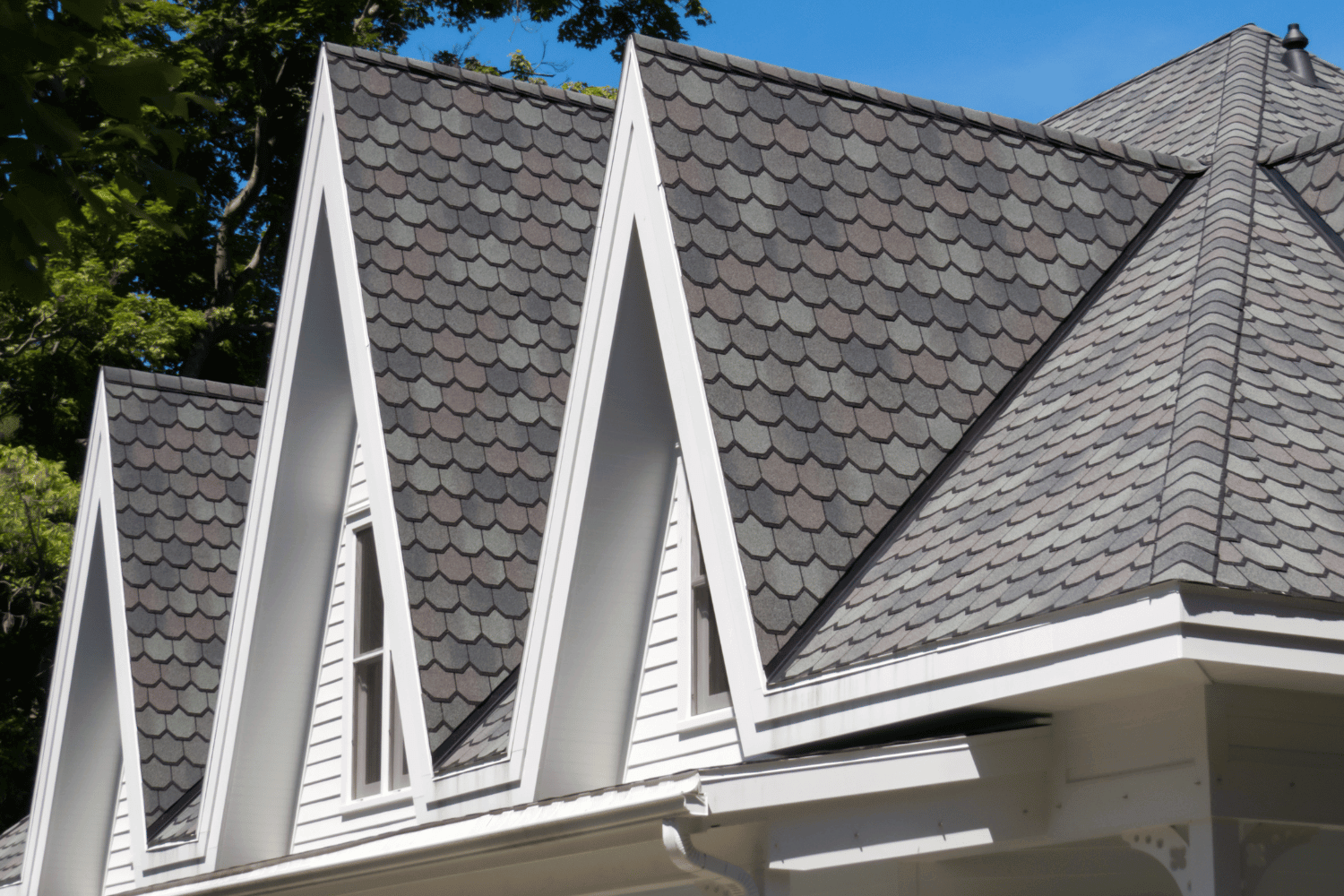 A close-up view of Owens Corning shingles highlighting their unique features and textures. 